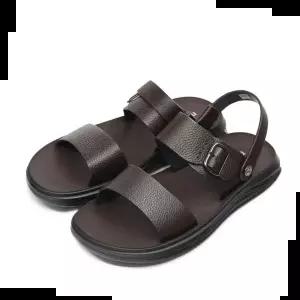 남성트레킹샌들 소가죽 멀티 스트랩 슬리퍼 겸용 슬링백 데일리 샌들