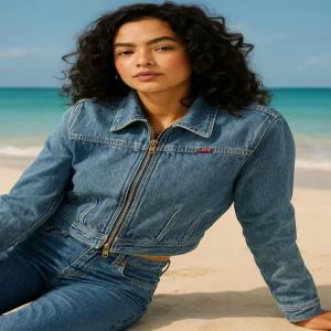 여성 XS 다트 트러커 자켓(001W80000)DG