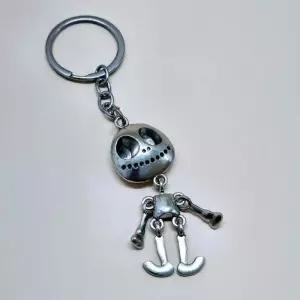 해골 인형 가방 키링 우정 커플 키홀더 실버