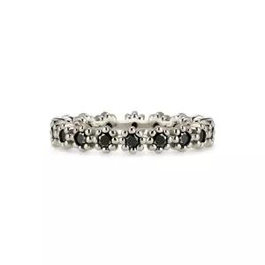 14k 데이지 블랙 다이아몬드 이터니티 반지 2mm) 8-11호
