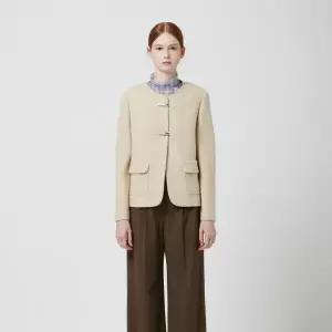 [롯데백화점]씨씨콜렉트 알파카 블렌드 라운드넥 버클 장식 C254MSF032