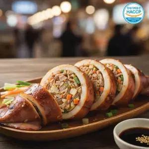 속초 중앙시장 아바이순대 HACCP인증 초콜릿빛 오징어순대 진공 500g