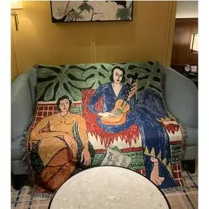 꾹상점2  러그 감성 차박 소파 카페트 특 쇼파 대형 블랭킷 담요 이불 시즌3 2color캠핑