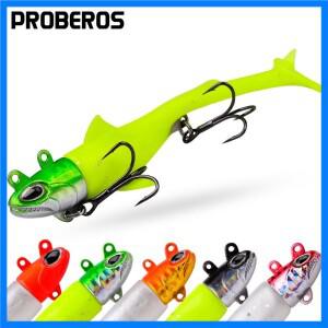 소프트 루어 리드 헤드 지그 움직이는 인공 금속 지그 트롤링 실리콘 미끼 농어 파이크 락피시 잉어 낚시