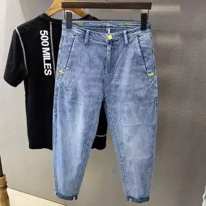 연청 바지 남성청바지 디스코 캐주얼 찢어진 빅보이진 남자 조거