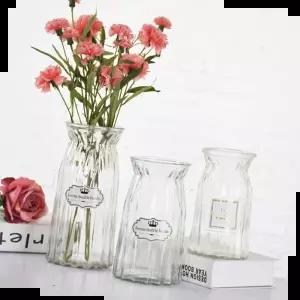 인테리어화병 엔터콘 유리 크리스탈 투명 꽃병 오브제