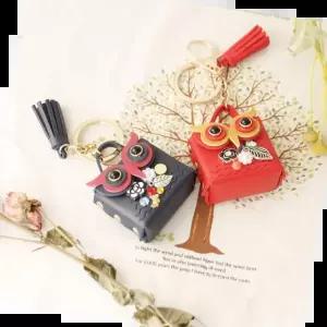 가방키링 참장식 부엉이 핸드백 키링(5colors)