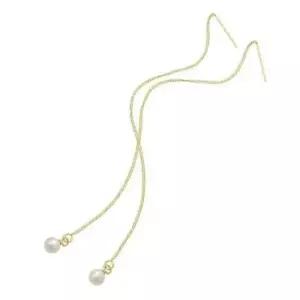 기본귀걸이 GOLD 골드 화이트 진주 롱 체인 귀걸이 14K