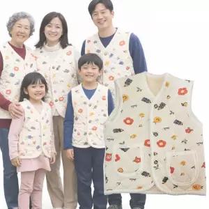 패밀리룩 어린이 아동복 제주 감귤조끼 꽃무늬조끼 김장조끼 여행 기념품