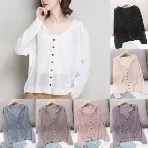 가디건 여름가디건 브이넥가디건 롱가디건 니트 후드 URD-039