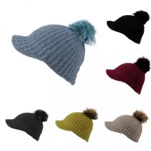 파스텔 칼라 아크릴 골지 캡비니 골프 바이저 SLQ1252