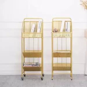 무소음 북카트 이동식 트레이 책정리 간이책장 스틸 수납랙 도서트롤리 휠