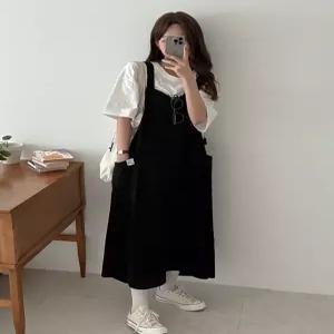 리버트 패치포인트 뷔스티에 원피스 86438 빅사이즈 여성의류