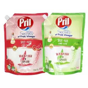 헨켈 프릴 맑은 식초 주방세제 리필 1L x1개 자몽향 사과향 택1