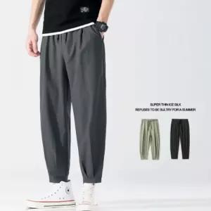 쿨링팬츠 와이드핏 배기바지 마바지 허리밴딩 IS-PA28