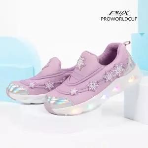 [보리보리/프로월드컵]PWX키즈 주니어 겨울왕국2 컬러링 라이팅운동화
