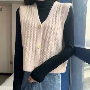 꽈배기st 브이넥 니트 조끼 베스트 레이어드 코디여성 얇은 마조끼 트위드 터틀넥 여름