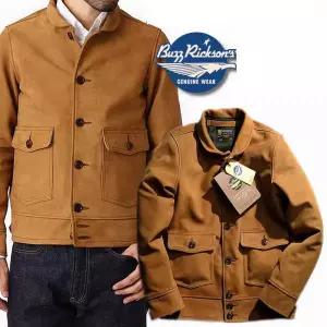 남성 스웨이드 자켓 버즈 릭슨 브라운 자켓 레더 레트로