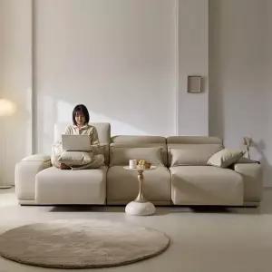 카펜터홈 디토 통방석 독일오킨사모터 이지클린가죽 모션 리클라이너소파 4인용