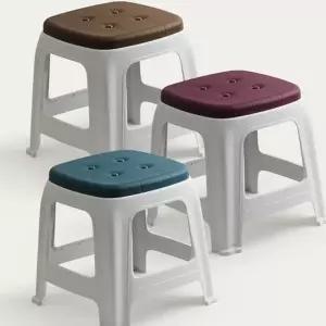 적층 형 스툴 의자 다용도 보관 현관 플라스틱 스툴 의자 거실 간이 카페 화장대 다리 좌식 받침