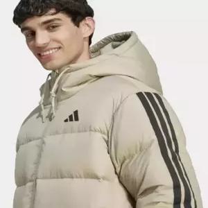 adidas 클라이마웜 3-스트라이프 푸퍼 다운 후드 재킷 - 퍼티베이지 JM4166 20251016