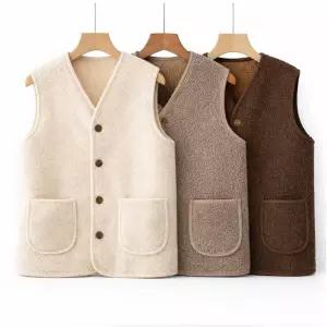 겨울조끼 극강 보온 따뜻한 양털조끼 보온조끼 후리스 무스탕 뽀글이 KK998