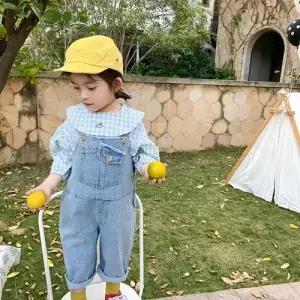 팜므 유아청바지 아기 여아 남아 봄 앞주머니 멜빵바지설날