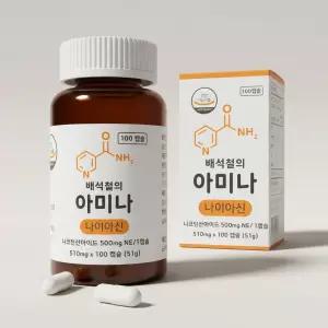 배석철의 아미나 나이아신 니코틴산아미드 100정 1박스 3개월분