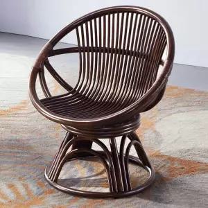 등나무 회전의자 카페 다크브라운 빈티지 서재 레트로 라탄체어 수납