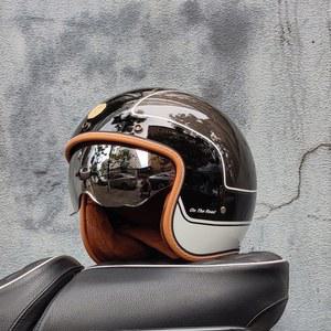 베스파튜닝 페이스 헬멧 오토바이 바이크 블랙 모토