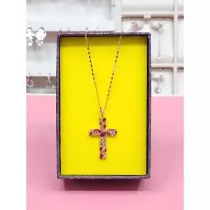 [하프클럽/로뎀 주얼리]로뎀 세이브존05 P Eleganc 루비 십자가 롱 목걸이3 RDA23070265