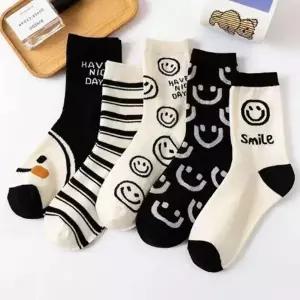 ( )양말 스마일 스타일 5족세트 답례품 요일 덧신 학생 선물 양말 판촉물 스마일