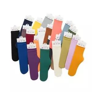 여성 빈티지컬러 골지 패션 양말 X5켤레 스타킹 롤링 양말 여자 여름 발목스타킹 컬러스타킹 중목