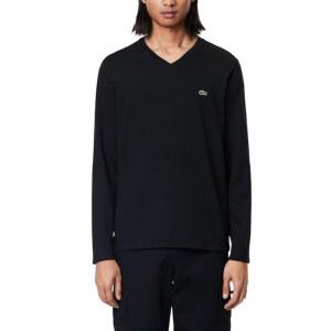 라코스테 남성 긴팔 경량 코튼 피마 브이넥 티셔츠