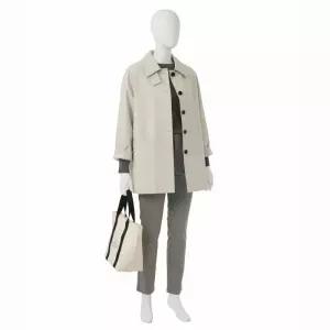 유라고 URAGO 맥 하프 트렌치 코트 여성 여자 맥코트 하프코트 아우터