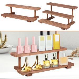 무타공 화분 거치대나무 컵케이크 창 카운터 향수 화장품 랙 모델 미니 피규어 선반