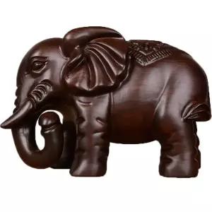 나무 코끼리 조각 흑단 정목 집들이 회사 거실 책상 선물용 디스플레이