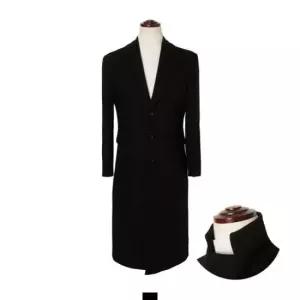 모직코트 싱글 울 블랙 남자코트