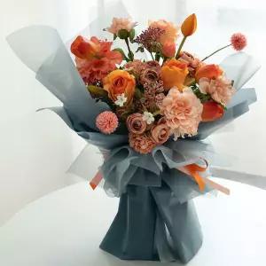 아트박스/플라워트리 다알리아 조화 꽃다발 몽블랑 50cm 기념일 꽃 선물