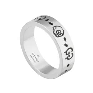 (케이스,쇼핑백포함)(공식매장AS가능)선물포장 구찌 고스트 링 6mm 실버 반지 477339 J8400