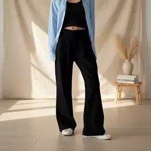 [옷자락]여성 와이드핏 스판 투핀턱 슬랙스 봄 출근용