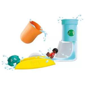 플레이모빌 주니어:아쿠아-폭포 탱크와 미끄럼틀(71775)