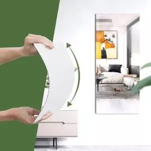 (옵션 40X60)붙이는 아크릴 거울 현관 거실 무타공 전신 미러 40cm