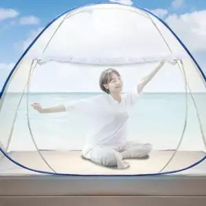 모기장 방충망 아기 사각 침대 야외 캠핑 원터치 초간단 캐노피 대형 1인용 텐트 접이식