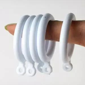 ( )미니 커튼링 10EA 화이트 주방 욕실 커튼봉 압축봉 링 커텐링