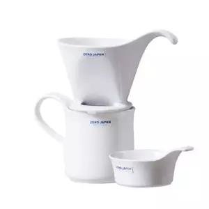 [콩심팥심]제로재팬 드립세트 화이트 도자기 드리퍼 머그컵 세트