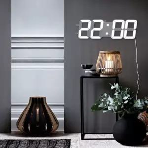 LED 벽시계 무소음시계 디지털벽시계 탁상시계 화이트