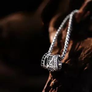 의미있는선물 999 순은 비휴 목걸이 남자 빈티지 실버 펜던트 체인 세련된 남성용 주얼리 재물운 행운 액세