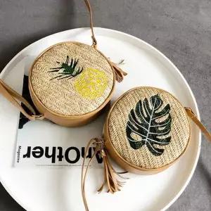 [골드스마일]원통 망고 썸머 숄더백 파인 나뭇잎