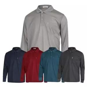 [파파브로] 남성 솔리드 3버튼 카라 긴팔 티셔츠 LM-KAA-4801